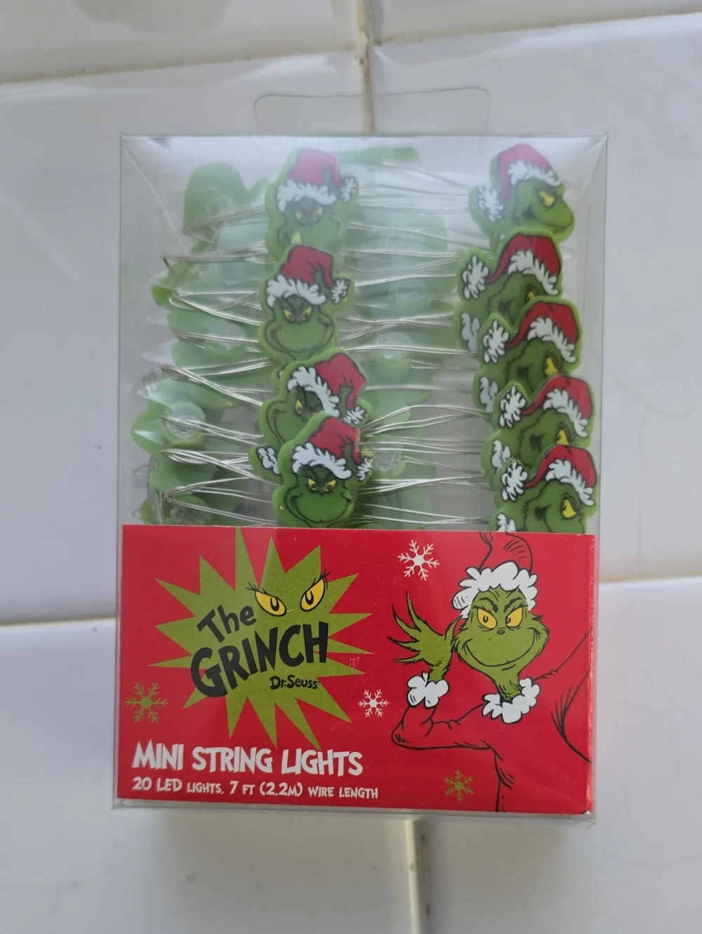 Hobby Lobby The Grinch Mini String Lights - Green and Red
